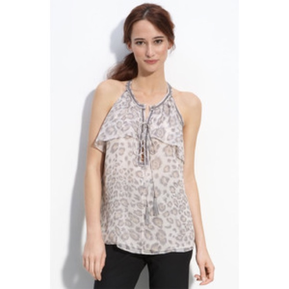 Rebecca Taylor Snow leopard top / tank.